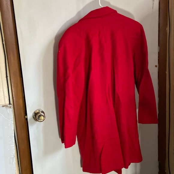 Style VI Ltd red coat NWOT sz L 100% wool 35.5” shoulder to hem - Picture 2 of 4